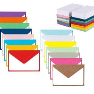 Colorful Envelopes with Blank Flat White Cards 5" x 7" Assorted Colors 105 Pack Card Making Supplies for Birthday, Graduation, Baby Shower