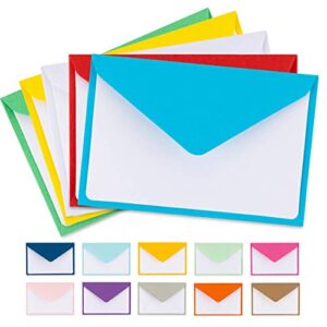 colorful envelopes with blank flat white cards 5″ x 7″ assorted colors 105 pack card making supplies for birthday, graduation, baby shower