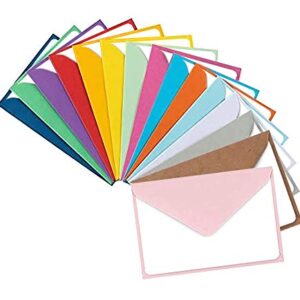 Colorful Envelopes with Blank Flat White Cards 5" x 7" Assorted Colors 105 Pack Card Making Supplies for Birthday, Graduation, Baby Shower