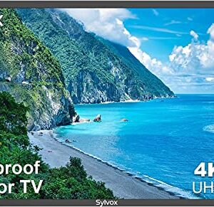 SYLVOX 43" Outdoor TV, Waterproof 4K Ultra HD HDR Smart TV with Bluetooth WiFi Function for Partial Sunshine Areas(2022, Deck Series)