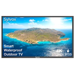sylvox 55 inch tv, 4k smart tv support wifi and bluetooth (deck series, 2022)