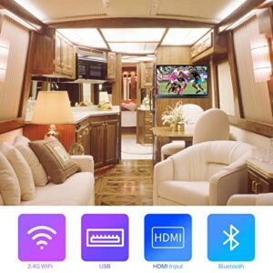 SYLVOX Smart RV TV, 32" 12/24V TV for RV Camper 1080P Full HD DC/AC Powered Television, Integrated ATSC Tuner, Support WiFi Bluetooth, Built-in APPs, Smart TV for Home Car Campervan Truck Boat