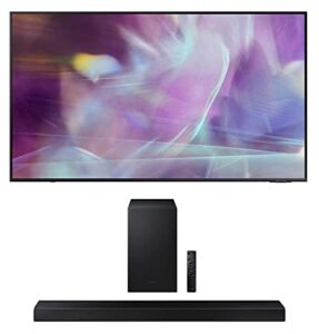 samsung qn43q60aa 43″ qled q60 series 4k smart tv titan gray with a hw-a650 3.1ch soundbar and subwoofer with dts virtual x (2021)