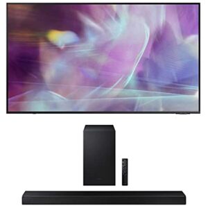 SAMSUNG QN43Q60AA 43" QLED Q60 Series 4K Smart TV Titan Gray with a HW-A650 3.1CH Soundbar and Subwoofer with DTS Virtual X (2021)