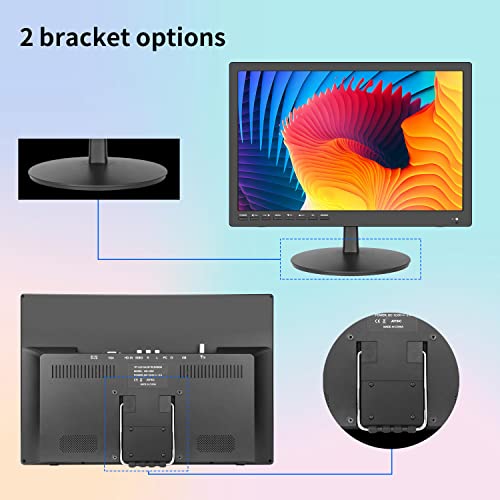 Jexiop 17inch LED TV,HD 1080P Small Widescreen TV with ATSC Digital Tuner,Built-in Speakers with HDMI,VGA,AV Input,USB Port,12 Volt TV Suitable for Caravan,Kitchen,Bedroom