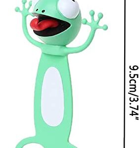 3D Cartoon Animal Bookmark Lovely Fun Cute Bookmarks PVC Animal Bookmark Squashed Animals Reading Bookmark Stationery Presents Party Favors Great Gift Ideal for Kids and Students - Gecko