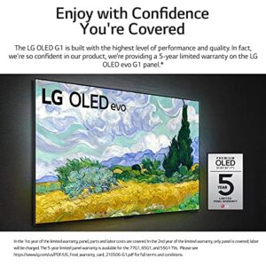 LG OLED G1 Series 55” Alexa Built-in 4k Smart OLED evo TV, Gallery Design, 120Hz Refresh Rate, AI-Powered, Dolby Vision IQ and Dolby Atmos, WiSA Ready (OLED55G1PUA, 2021)