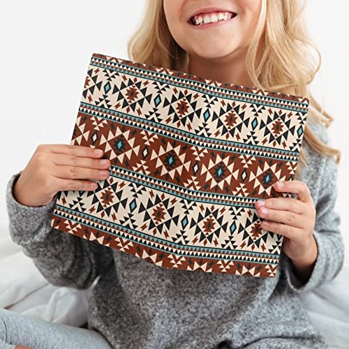 YEXIATODO Aztec Reusable Book Covers Back to School Supplies for Kids Ethnic Style Book Jacket Covers Protective Book Sleeve Make Your Book New and Easy to Identify.