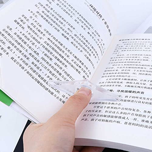 Transparent Thumb Bookmark -Clear Page Spreader,Acrylic Thumb Ring Page Holder,Thumb Thing Book Page Holder and Bookmark,Gift for Readers(L)