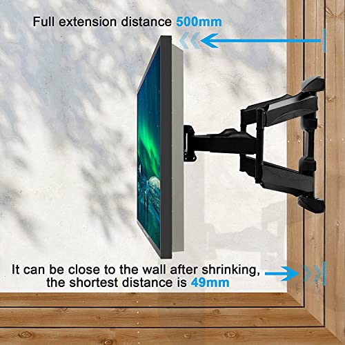 SYLVOX 55 inch Outdoor TV, Waterproof 4K Ultra HD HDR Smart TV with Bluetooth WiFi Function with Waterproof Wall Mount for Partial Sunshine Areas
