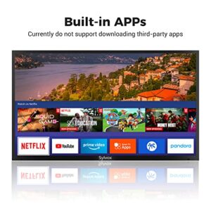 SYLVOX 55 inch Outdoor TV, Waterproof 4K Ultra HD HDR Smart TV with Bluetooth WiFi Function with Waterproof Wall Mount for Partial Sunshine Areas