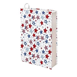 diyflash american flag stars book covers for soft cover books book dust jacket covers washable durable reusable polyester textbook covers book case cover for kids,teen, adult 15.7×9.8 in