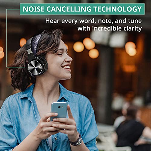 Qisebin E7 PRO Active Noise Cancelling Headphones Bluetooth Headphones with Microphone/Deep Bass Wireless Headphones Over Ear 30H Playtime for Travel Work TV Computer Cellphone
