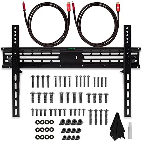 SAMSUNG UN43AU8000 43 Inch 4K Crystal UHD Smart LED TV Bundle with Deco Home 60W 2.0 Channel Soundbar, 37-70 inch TV Wall Mount Bracket Bundle and 6-Outlet Surge Adapter