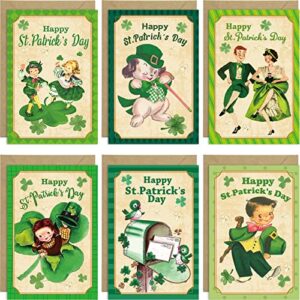 ceiba tree vintage st. patrick’s day cards assorted retro blank greeting notes cards with envelopes and stickers