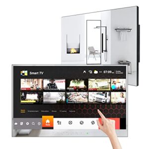 soulaca smart 27 inches touchscreen bathroom magic mirror tv for spa hotel advertising waterproof television wifi bluetooth