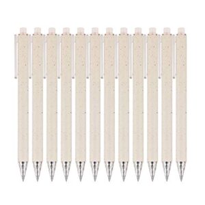 gel pens for note taking 12pcs riancy black ink fine point pen black gel pens quick dry ink 0.5mm smooth writing pen for home office art back to school supplies (cream)