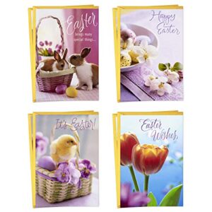 hallmark easter cards assortment, easter bunnies (8 cards with envelopes)