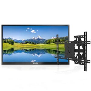 sylvox 55″ outdoor tv with tv wall mount, 4k weatherproof outdoor tv ip55 waterproof (deck series)
