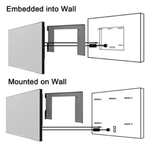 elecsung 22 inch Bathroom TV Luxury Smart Mirror TV IP66 Waterproof Full HD HDTV(ATSC) Tuner Android 11.0 Wi-fi & Bluetooth (22'' (Touch Keys), Mirror)