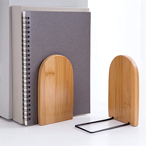 PRVDV Adjustable Bookends Bamboo Desktop Organizer Office Home Bookends Book Ends Stand Holder Shelf Bookrack 1pcs