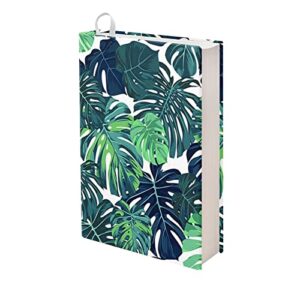 jeocody monstera book cover soft book sleeve for paperbook waterproof book pouch for boys girls durable reusable book cover protector for books novels hardcover gifts