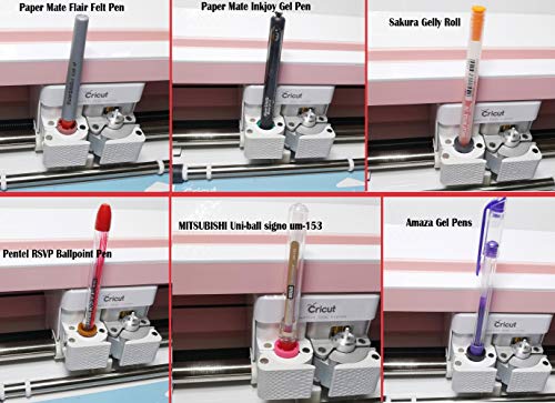 SPPQ 20 Packs Pen Adapter Holder Set Compatible with Cricut (Explore Air/Air 2/Air 3 and Maker/Maker 3), (Sharpie/Bic/Crayola/Sakura/Pilot/Pentel/Paper mate/Mitsubishi uni-ball)