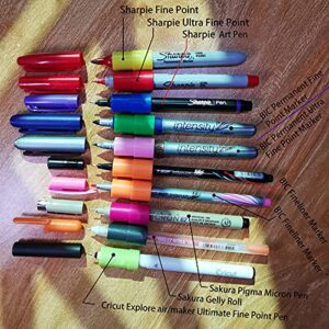 SPPQ 20 Packs Pen Adapter Holder Set Compatible with Cricut (Explore Air/Air 2/Air 3 and Maker/Maker 3), (Sharpie/Bic/Crayola/Sakura/Pilot/Pentel/Paper mate/Mitsubishi uni-ball)