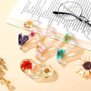 Epoxy Dried Flowers Thumb Book Page Holder Clear Page Thumb Novel Book Thumb Bookmark Holder Transparent Spreader School I2S4