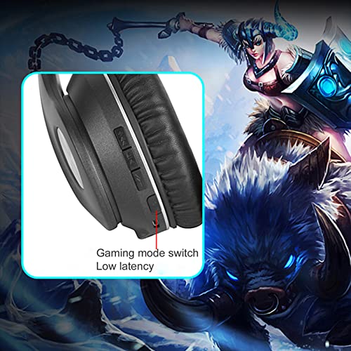 ZXQ H6 Over Ear Bluetooth Wireless Headphones, Headband Wireless Headset, Wireless Gaming Headset,Bluetooth Headphone for Gammer,70 Hours Playtime Deep Bass Foldable Soft Earmuffs (Space Grey)