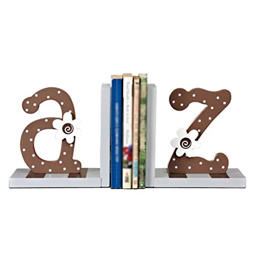 Book Ends Alphabet Shaped Wooden Bookends American Creativity Book Ends Support Holder Desk Stands Bookend Home Office Stationery Bookends