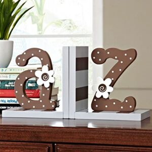 Book Ends Alphabet Shaped Wooden Bookends American Creativity Book Ends Support Holder Desk Stands Bookend Home Office Stationery Bookends