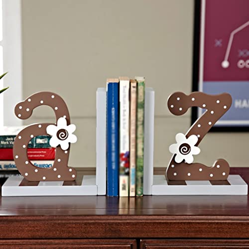 Book Ends Alphabet Shaped Wooden Bookends American Creativity Book Ends Support Holder Desk Stands Bookend Home Office Stationery Bookends