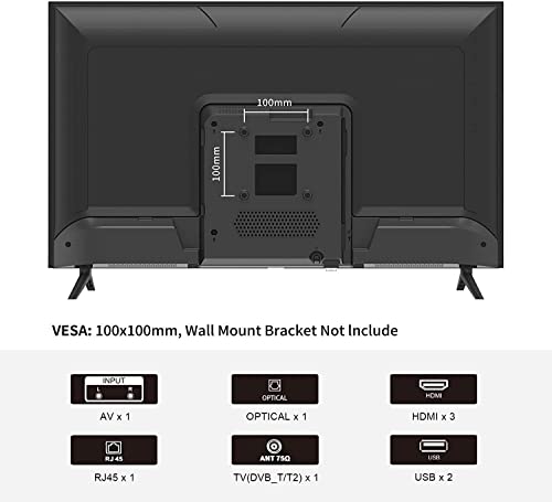 Sansui 32-Inch 720p HD LED Android Smart TV (S32V1HA) with Built-in HDMI, USB, High Resolution, Digital Noise Reduction, Dolby Audio, Thin Frame Design with Xtrasaver Large Microfiber Cleaning Cloth