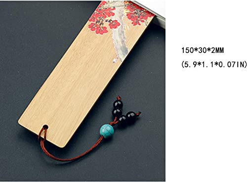 RIOMAN Bookmarks Metal Bookmark Bookmark Sprout Bookmarks Bookmark Handmade Wooden Bookmark，Classic Painted Bookmark Set，, is A Unique Gift for Teachers, Students (Color : B)