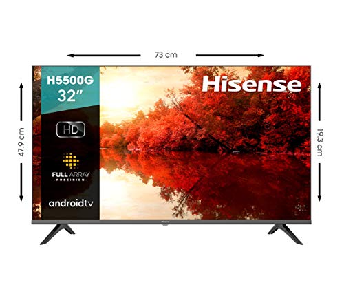 Hisense 32-Inch Class H55 Series Android Smart TV with Voice Remote (32H5500G, 2021 Model)