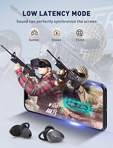 dyplay True Wireless Earbuds 35dB Active Noise Cancelling with ANC Transparent Mode Bluetooth 5.0 Earbuds, 6 Built-in Mics for Clear Calls, Immersive Stereo Sound, USB-C Charging Case, Touch Control