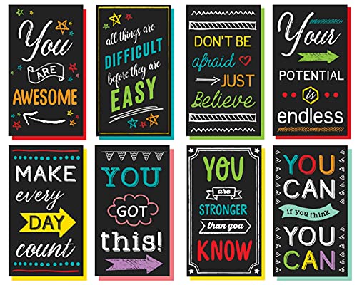 Iconikal Inspirational Motivating Thankful Mini Quote Cards, Blank Back, 200-Count