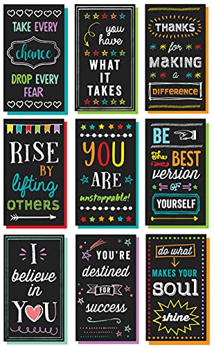 Iconikal Inspirational Motivating Thankful Mini Quote Cards, Blank Back, 200-Count