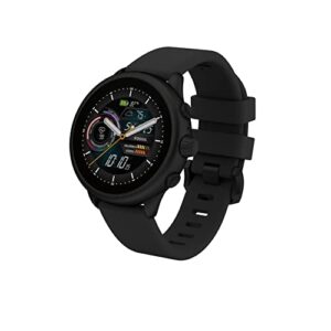 fossil unisex gen 6 44mm wellness edition touchscreen silicone smart watch, color: black (model: ftw4069v)