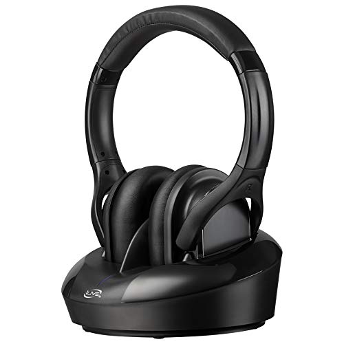 iLive Radio Frequency Wireless Headphones with Transmitter/Charging Dock, Black (IAHRF79B)