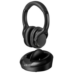 iLive Radio Frequency Wireless Headphones with Transmitter/Charging Dock, Black (IAHRF79B)