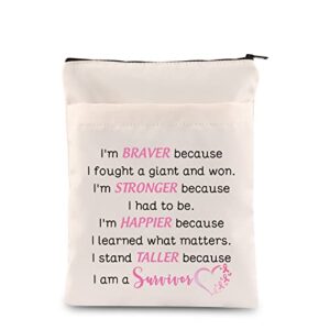 ujims breast cancer awareness gifts pink hope ribbon book covers i am a survivor book protector gift warrior gift (breast cancer book sleeve)