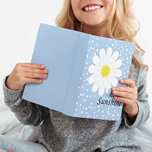 DIYFLASH Cute Daisy Book Covers for Soft Cover Books Book Dust Jacket Covers Washable Durable Reusable Polyester Textbook Covers Book Case Cover for Kids,Teen, Adult 15.7×9.8 in