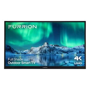aurora 50-inch full-shade 4k led outdoor smart tv – weatherproof hdr10 led outdoor television with anti-glare, 400-nit led screen, rangextend external antennas for fully shady outdoor living areas
