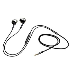 BACKWIN Wired Earbuds with HD mic for Calls, Rock Bass Headphones Universal 3.5 mm Plug,in-Ear Noise-canceling Wired Earphone with Microphone, Metal Shell with Magnet