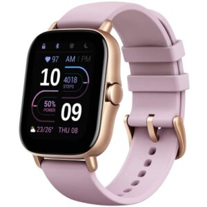 amazfit gts 2e smart watch for women, alexa built-in, health & fitness tracker with gps, 90 sports modes, 14 day battery life, blood oxygen heart rate sleep monitoring, 5 atm waterproof, purple
