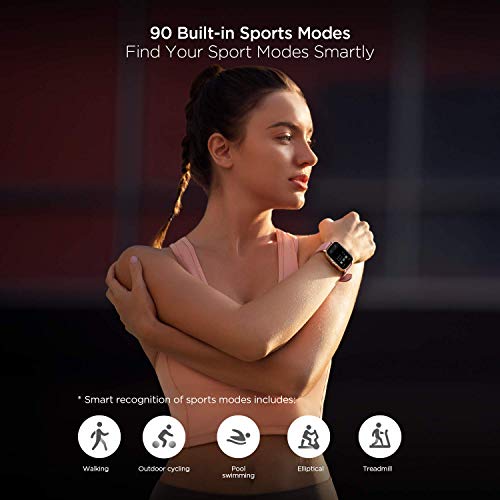 Amazfit GTS 2e Smart Watch for Women, Alexa Built-In, Health & Fitness Tracker with GPS, 90 Sports Modes, 14 Day Battery Life, Blood Oxygen Heart Rate Sleep Monitoring, 5 ATM Waterproof, Purple