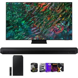 SAMSUNG QN55QN90BA 55 inch Class Neo QLED 4K Smart TV Bundle HW-Q600B 3.1.2ch Soundbar, Tech Smart USA Audio Entertainment Essentials Bundle & 2 YR CPS Enhanced Protection Pack