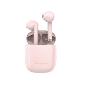 seeway wireless earbuds pink,bluetooth earbuds v5.1 true wireless earbuds smart touch control 25 hours playtime, usb-c charge, premium deep bass for sports,commute,work (pink)